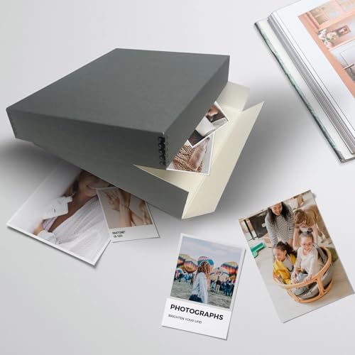 Lineco Drop Front Archival Storage Box, 14.75x18.75x3 in, Gray, 2 Pack - Image 6