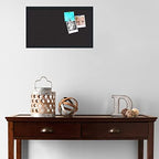 PinPix 24x14 inch Cork Bulletin Board. This Decorative Framed Pin Board Comes with Diamond Pattern in Black Design and Satin Black. Ideal for Home, Office Decor or School (PinPix-120) - Image 3