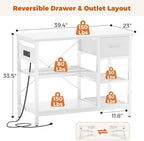 Homieasy 3D Printer Stand with Filament Storage, 39.4" x 23", White - Image 6