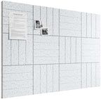 Bumusty 48" x 36" Large Cork Board Alternative, Minimalist Gray by BUMUSTY