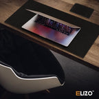 ELIZO Leather Desk Pad Real Leather Desk Mat Thick (3mm) Double Layer (32x16) Cover Blotter Desk Protector Large Computer Mat for Keyboard Mouse Pad Table Laptop Mat Office Accessories - Vintage Black - Image 5
