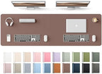 YSAGi Leather Desk Protector, Office Mat, Large Mouse Mat, Non-Slip PU Leather Blotter, Laptop Desk Mat, Waterproof Writing Pad for Office and Home(Chocolate, 63" x 17.2") by YSAGi