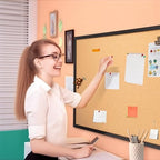 OWLKELA Cork Board, 24" x 36", Black Framed - Image 7