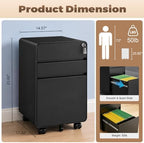 Approgreent 3 Drawer Mobile File Cabinets for Home Office - Image 3