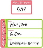 Name Bubbles - Reusable Baby Bottle Labels for Daycare (20 Labels) - Kids Washable Name Tags for Bottles, Sippy Cups, & Snack Containers, Waterproof, Baby Name Stickers, Write-On (Watermelon) - Image 2