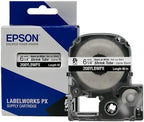 Epson LABELWORKS 208YLBWPX Heat Shrink Tube - Black on White - 6mm by EpsonLABELWORKS
