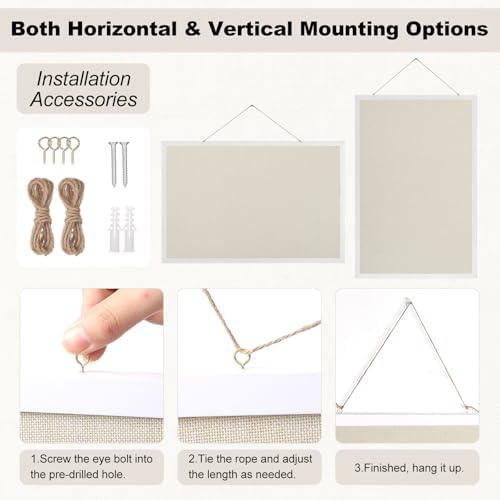 Cork Board with Linen, 30" x 20" Double-Sided Bulletin Board, Pin Boards - Image 5