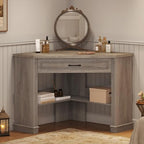 SEDETA Farmhouse Corner Desk for Small Space, White Small Computer Desk - Image 6