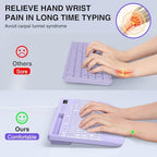 SABLUTE Wired Large Print Backlit Computer Keyboard with Wrist Rest(Purple) - Image 4