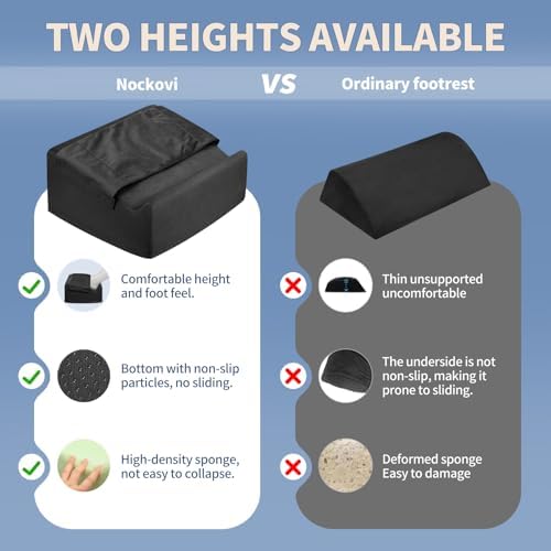 Under Desk Footrest with Rocking Base & Warming Cover, Black Velvet - Image 6