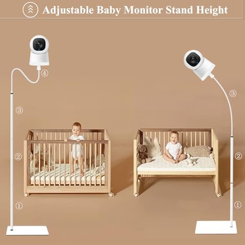 Baby Monitor Floor Stand Holder Mount Compactible for eufy E20,E21,E30, Indoor Cam S350,Spaceview E110, Spaceview pro E210,E220 - Image 7