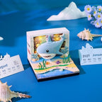 3D Time Piece Calendar 2027 With 52 Weekly Calendars, 3D memo pad tear away calendar 2027, Artsy Pads Suitable for Room and Office Desktop Decoration, Gift Giving (Shark) - Image 3