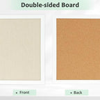 DOLLAR BOSS Double-Sided Bulletin Boards with Linen, 30"x20" Cork Board - Image 6