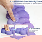 Silky Cloud Wrist Rest Set for Keyboard & Mouse, 16.9", Purple Star - Image 5