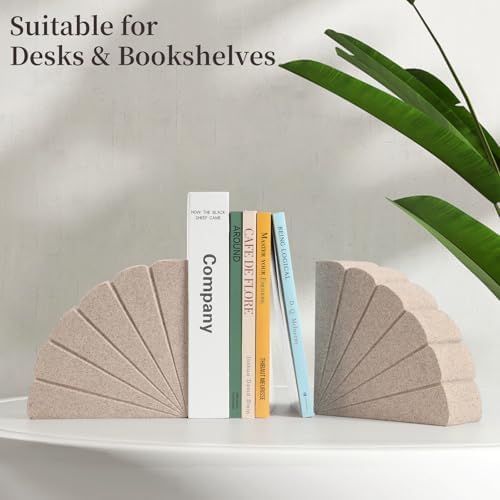 Resin Book Ends for Shelves, Decorative Bookends for Heavy Books - Image 5