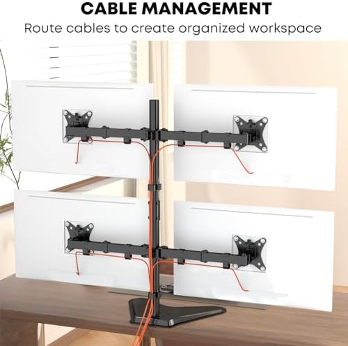 PUTORSEN Quad Monitor Stand for 4 Screens, 17-32", 19.8 lbs Each - Image 5