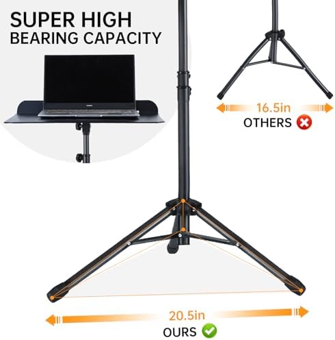AODSK Sheet Music Stand,5 in 1 Dual-Use Folding Sheet Music Stand & Desktop Book Stand with Portable Carrying Bag & Music Sheet Clip Holder & Sheet Music Book(Black) (AS-M55) - Image 2