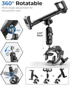Metal Skid Steer Tablet Mount, Heavy Duty Handlebar Tablet Holder - Image 3