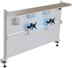 EUREKA ERGONOMIC Desk Pegboard Dual Monitor Stand 59x34 White by EUREKAERGONOMIC