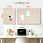 DOLLAR BOSS 24"x18" Linen Cork Board Decorative Bulletin Board, Pink - Image 4