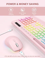 SABLUTE Wireless Keyboard and Mouse Combo, 9 Backlit Effects, RGB, 2.4GHz - Image 4