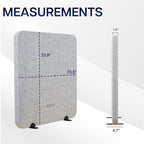 VIVO Gray Freestanding 24 x 24 in Privacy Panel, PP-1-V024G-S - Image 3