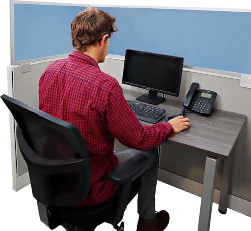 OBEX Acoustical Cubicle Privacy Screen Extender Desk Panel & Office Divider, Add Separation & Block Noise, 18" x 36", Twilight by OBEX