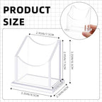 Watersay 4 Pack Vertical Acrylic Business Card Holders, Clear Desk Stand - Image 3