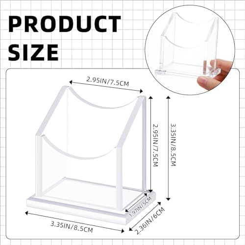 Watersay 4 Pack Vertical Acrylic Business Card Holders, Clear Desk Stand - Image 3