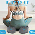 BlissTrends Extra Thick Seat Cushion for Office Chair & Car Seat, LightGrey - Image 6