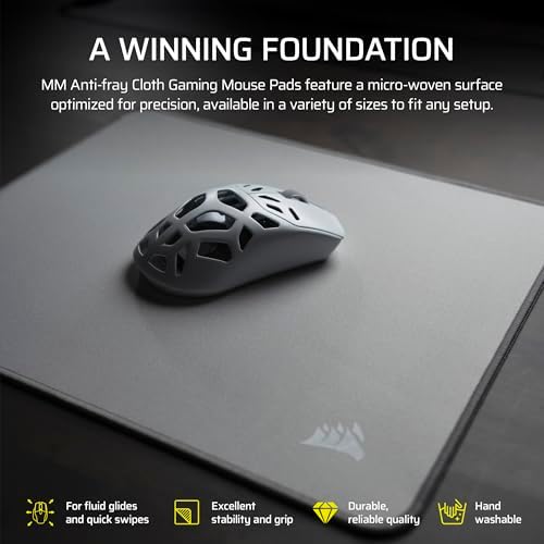 Corsair MM Anti-Fray Cloth Gaming Mouse Pad – Gray - Image 2