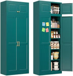 Polup 86" Tall Metal Kitchen Pantry Storage Cabinet with Doors and Shelves by POLUP