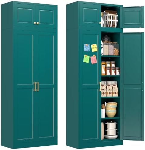 Polup 86" Tall Metal Kitchen Pantry Storage Cabinet with Doors and Shelves by POLUP