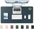 YSAGi 47.2" x 24" Large PU Leather Desk Mat for Keyboard and Mouse - Waterproof Non-Slip Desk Pad Protector for Office, Home, Writing Desk, Dark Blue by YSAGi