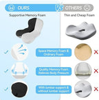 Truck Driver Seat Cushion, Memory Foam L-Shaped Ergonomic Cushion for Office Chairs, Comfort & Support for Long Sitting - Image 4