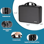 Fireproof Document Bag with Lock, Soft-Shell File Organizer, Black - Image 4