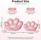 Ditucu Cat Paw Cushion Kawaii Chair Cushions 31.4 x 27.5 inch Cute Stuff Seat Pad Comfy Lazy Sofa Office Floor Pillow for Gaming Chairs Room Decor Pink - Image 3