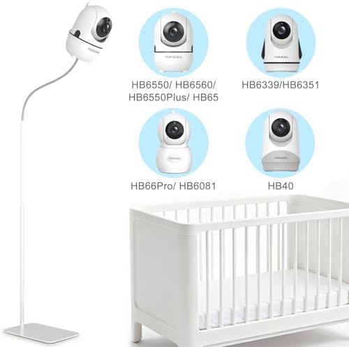 HelloBaby Baby Monitor Floor Stand - Adjustable Height Camera Mount for HB6550/ Plus/ HB6560/ HB65/ HB6148/ HB6351/ HB40/ HB6339 & More Model, Stable Base, No-Drill Installation, Wall-Safe Holder - Image 4
