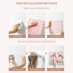 VUSIGN Pegboard Combination Wall Organizer Kit 22" x 22", Pink - Image 4