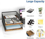 Natwind 2-Tier Stackable Metal Mesh Paper Organizer with Sliding Tray,Retro - Image 4