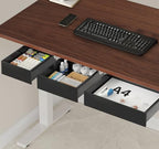 SVNNELP Under Desk Table Drawer Storage Organizer,3 Pack Large & Medium & Small Slide Out Desk Drawers - Hidden Desktop Organizer,Adhesive Storage Pencil Tray Under Table(BLACK/LMS) by SVNNELP
