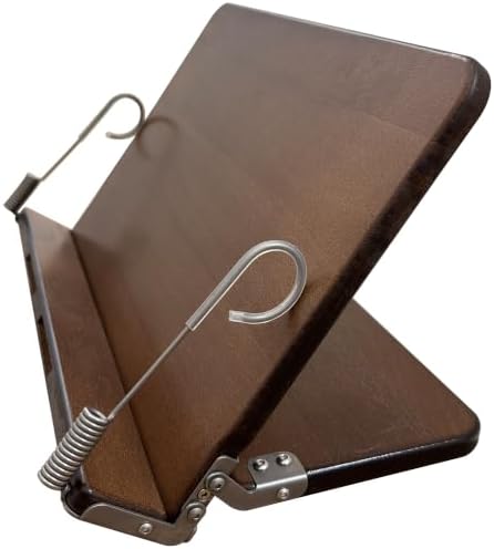 Wooden Book Stand, Crack-Resistant Design, 13" x 9" (Solid Wood) by Unknown