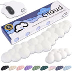 Cloud Keyboard Wrist Rest – Create-ables Qloud Cloud Wrist Rest for Computer Keyboard and Mouse, Ergonomic Memory Foam Wrist Pad with Non-Slip Base, Includes Cloud Mouse Pad – White by Create-ables
