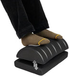 Mind Reader Air-Cloud Memory Foam Under Desk Footrest, Ergonomic Support for Back, Hip, Legs, Knees & Feet, Adjustable Height, Memory Foam, Black by MindReader