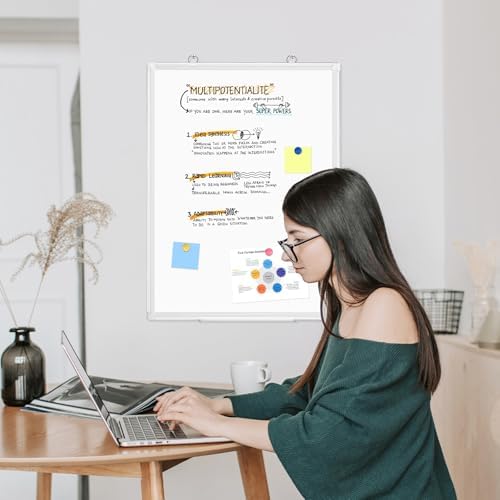 Double-Sided White Board Dry Erase Magnetic Whiteboard Wall 24x18, White - Image 6