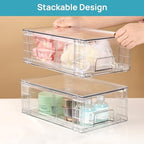 Vtopmart 10 Pack Stackable Clear Drawer with Dividers - Image 6