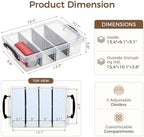 Citylife 2PC Clear Craft Organizers and Storage with 3 Removable Dividers - Image 2