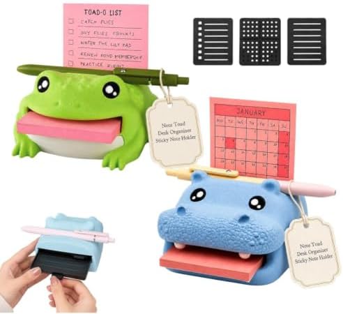 Note Toad Desk Organizer Sticky Note Holder, 3 Writing Templates by Hwqcldhcs