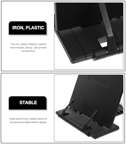 WOONEKY Adjustable Desktop Book Stand and Paper Holder Retractable Copy Stand Holder for Reading and Document Organization Office Desk Accessories - Image 3