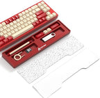 Acrylic Gaming Keyboard Wrist Rest Pad,CNC Process Clear Wrist Rest for Computer Keyboard,Office,PC Gaming,Laptop,Mac,Comfortable,Lightweight,Ergonomic-2 in 1 Red by ATTACKSHARK